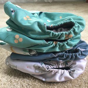 All-in-One Cloth Diapers Set of 5